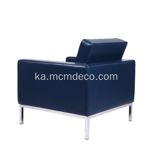 კლასიკური ტყავის Knoll Sofa ერთ ადგილს